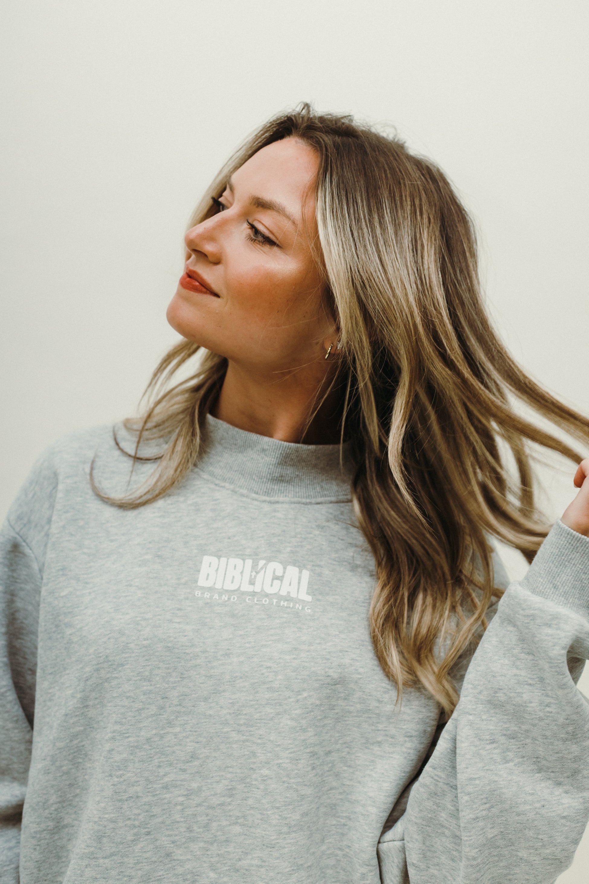 Flower Gray Fleece Sweater