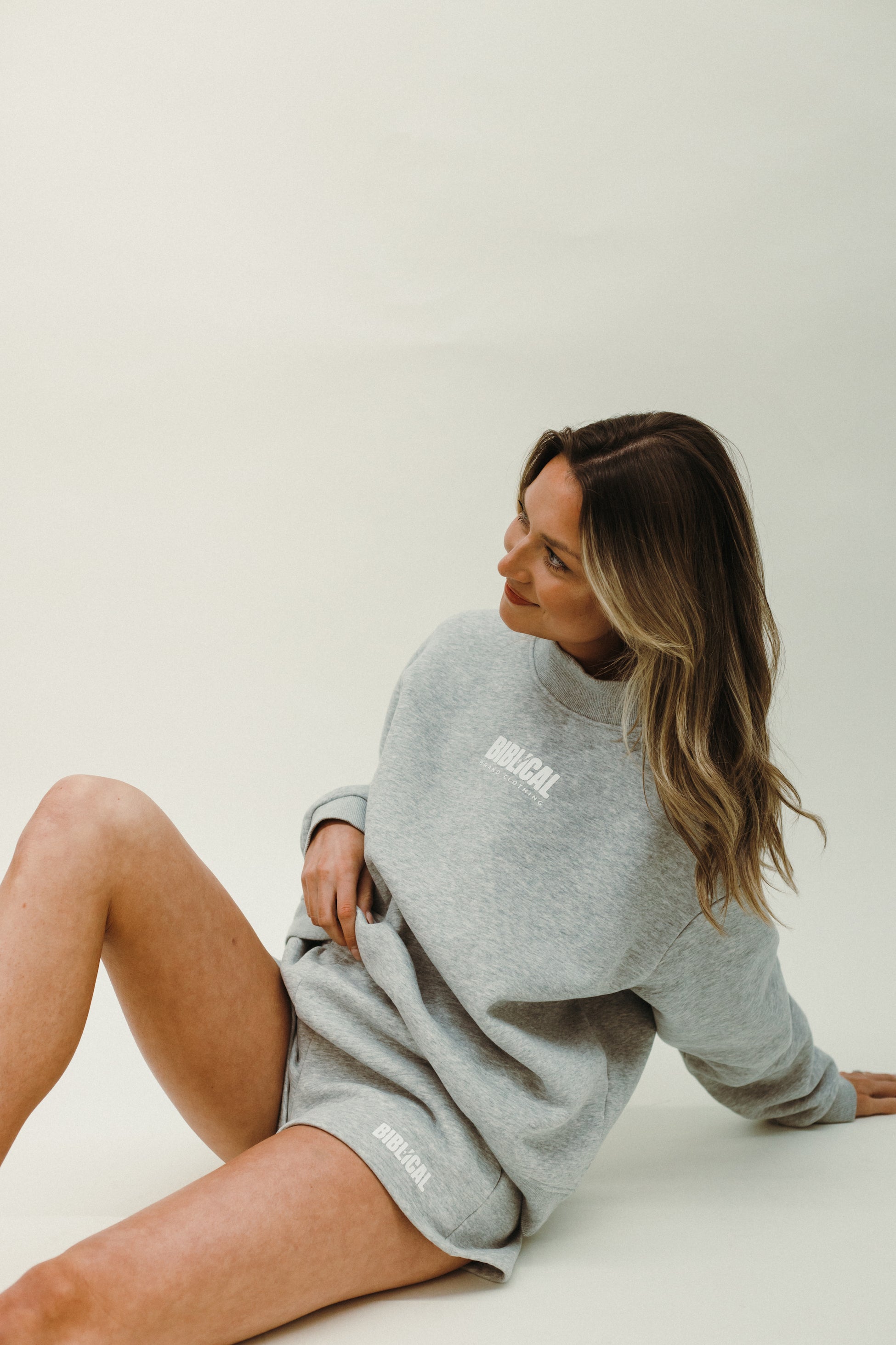 Flower Gray Fleece Bottoms