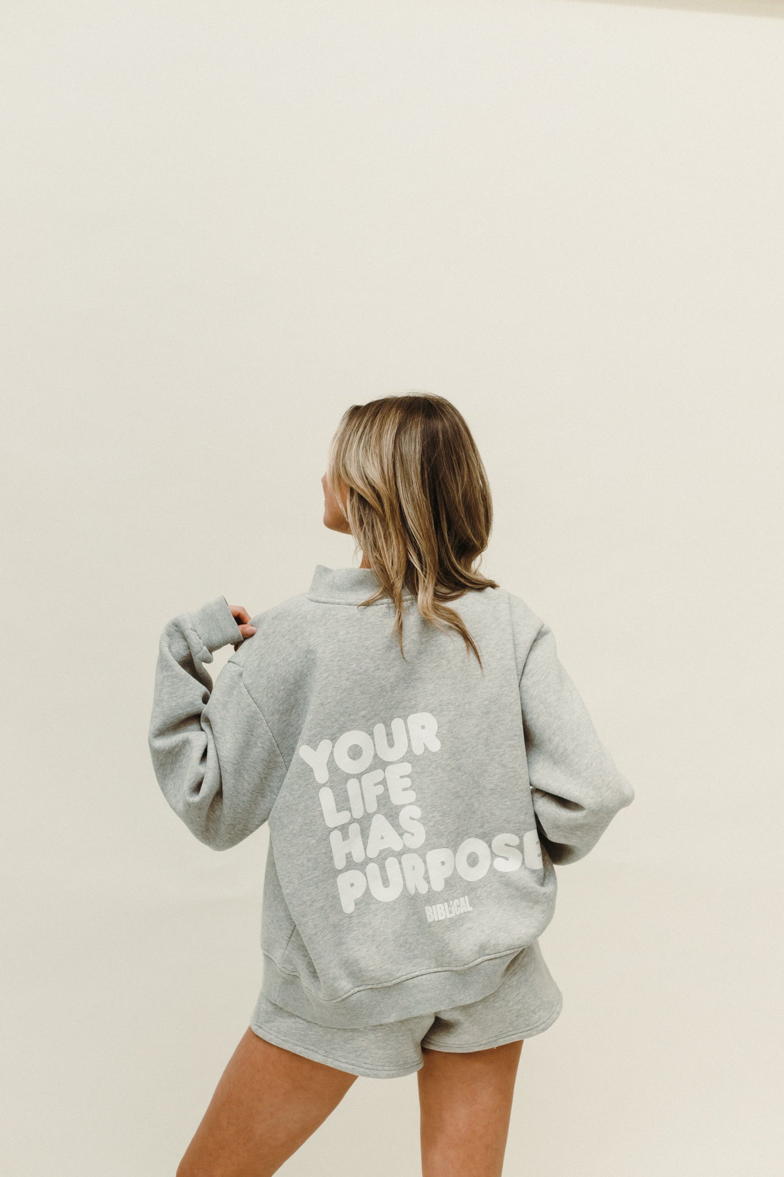 Purpose Flower Gray Fleece